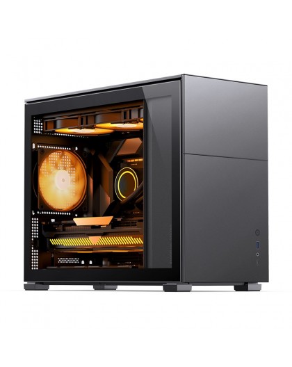 Jonsbo D31 Micro-ATX Case, Tempered Glass - black
