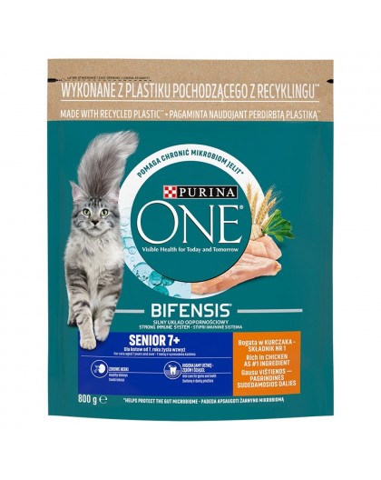 PURINA One Bifensis Senior 7+ - dry cat food - 800 g