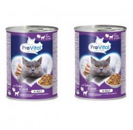 PREVITAL Turkey with lamb in jelly - wet cat food - 2x415g