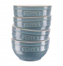 Staub Ceramique Bowl set 0.4 L Round Ceramic Turquoise 4 pc(s)