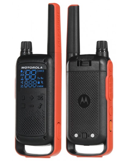 Motorola T82 Twin Pack two-way radio 16 channels Black,Orange