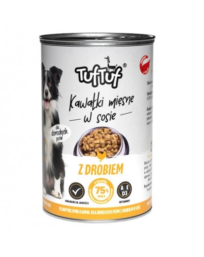 TUF TUF Meaty chunks with poultry - wet dog food - 1250g