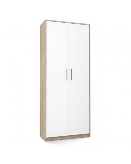 Filing cabinet OLIV 2D 74x35x180 cm, Sonoma/White