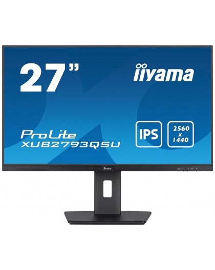 iiyama XUB2793QSU-B7 computer monitor 68.6 cm (27") 2560 x 1140 pixels Wide Quad HD LED Black