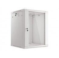 Lanberg wall-mounted installation rack cabinet 19'' 15U 600x600mm gray (glass door)