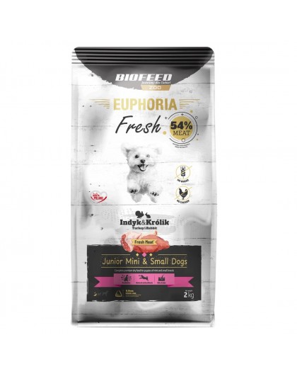 BIOFEED Euphoria Fresh Junior Mini & Small Turkey with rabbit - dry dog food - 2kg
