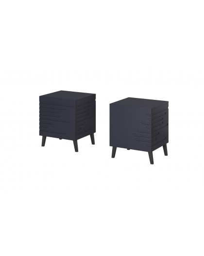 Bedside table NOVA 44x40x52 navy blue matt