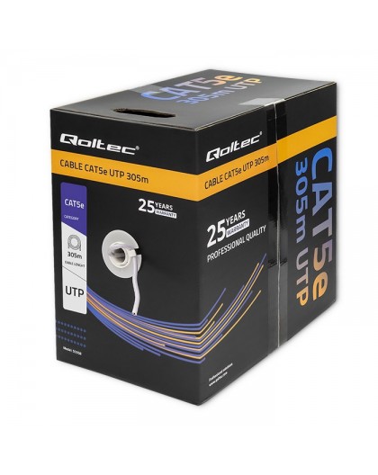 Qoltec bulkkabel - 305 m - gra