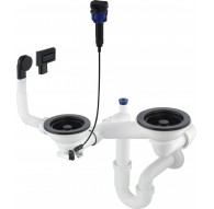 Siphon for 1.5- and 2-bowl granite sink - Space-Saver