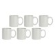 Set of 6 mugs with handle Corte - White 350 ml