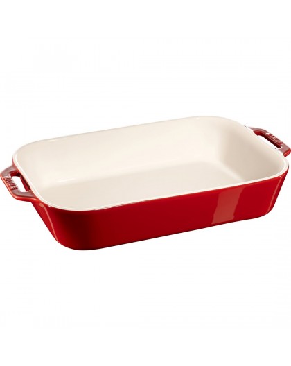 Staub ristkülikukujuline keraamiline servatsioonitaldrik - 4,5 l, punane