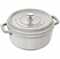 Staub Ümmargune Malmist Pot - 2,2 l, Valge Trüffel