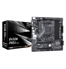 Asrock B450M Pro4 R2.0 AMD B450 Socket AM4 micro ATX