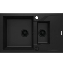 1.5-bowl granite sink with drainer