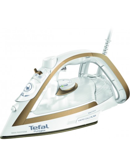 Tefal Puregliss FV8042 Dry & Steam iron Durilium AirGlide Autoclean soleplate 3000 W Bronze, White