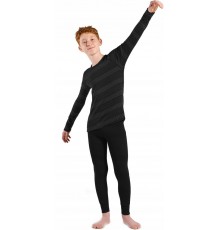 Odlo Set long ACTIVE WARM ECO SET children's underwear set, size 92cm, black and grey