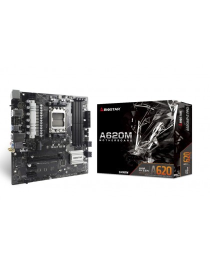 Biostar A620MP-E PRO motherboard AMD A620 Socket AM5 micro ATX