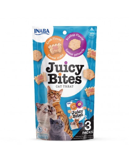 INABA Juicy Bites Crab and Scallop - cat treats - 3x11,3 g