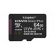 Kingston Technology 64GB micSDXC Canvas Select Plus Gen3 100R A1 Single Pack w/o ADP
