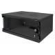 Wall-mounted network cabinet 19" 4U, SOHO 241 x 540 x 400 mm, door glass, black, unfolded, 60kg