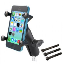 RAM Mounts X-Grip Phone Mount with Motorcycle Handlebar Clamp Base