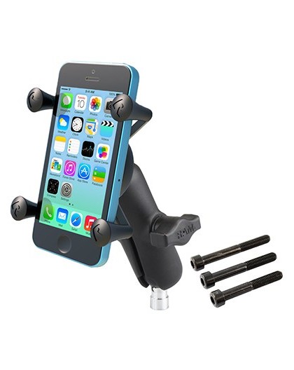 RAM Mounts X-Grip Phone Mount with Motorcycle Handlebar Clamp Base
