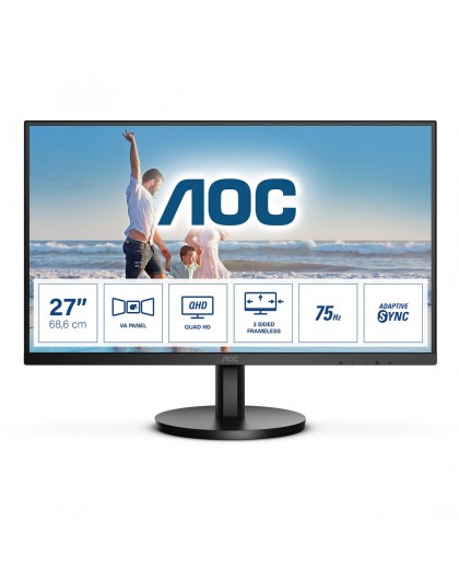 AOC Q27B3MA LED display 68.6 cm (27") 2560 x 1440 pixels Quad HD Black