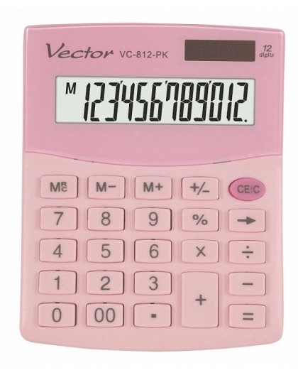 VECTOR CALCULATOR OFFICE KAV VC-812 PK PINK