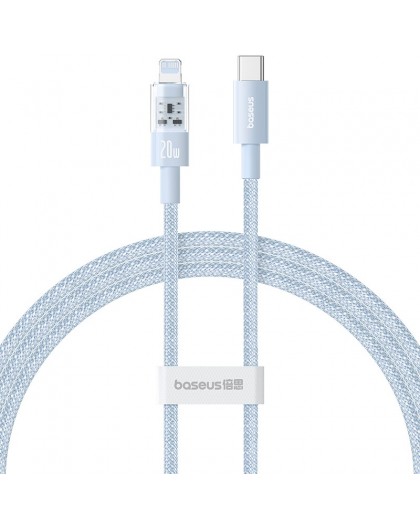 Baseus Gem USB-C - Lightning PD 20W - cable for charging and synchronising Apple devices, 1m (blue)