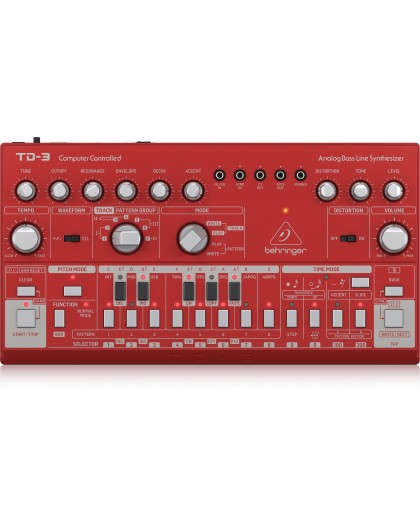 Behringer TD-3-RD synthesizer Analog synthesizer Red