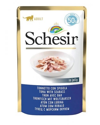 SCHESIR in jelly Tuna with seabass - wet cat food - 50 g