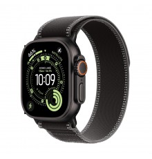 Apple Watch Ultra 3 GPS + Cellular 49mm Black Titanium Case with Black/Charcoal Trail Loop - S/M
