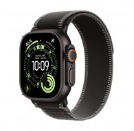 Apple Watch Ultra 3 GPS + Cellular 49mm Black Titanium Case with Black/Charcoal Trail Loop - S/M