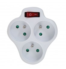 Esperanza ELK304W Electrical Splitter 3 sockets switch White