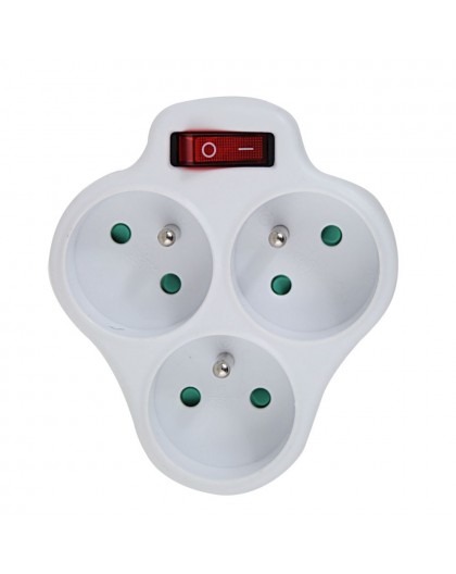 Esperanza ELK304W Electrical Splitter 3 sockets switch White
