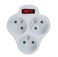 Esperanza ELK304W Electrical Splitter 3 sockets switch White