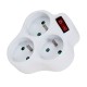 Esperanza ELK304W Electrical Splitter 3 sockets switch White