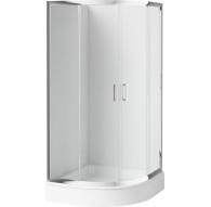 Semicircular shower enclosure 80x80 cm
