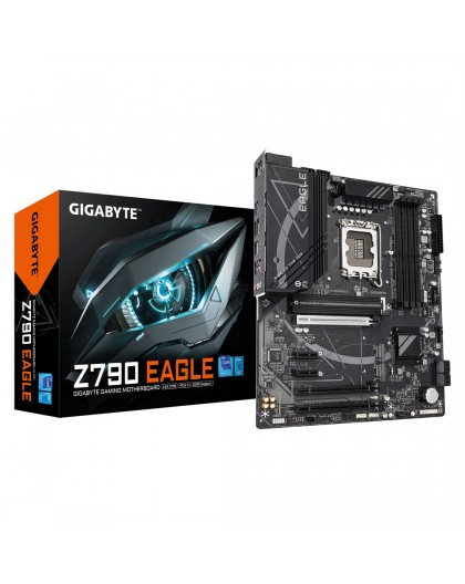 GIGABYTE Z790 EAGLE Motherboard - Supports 14th Gen. Intel Core CPUs, 12+1+1 phases VRM, up to 7600MHz DDR5 (OC), 3xPCIe 4.0 M.2