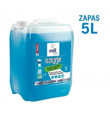 MILL CLEAN CLEANS 5 liters. A liquid cleaner for windows, mirrors, tiles, and countertops. It removes dust and grease stains wit