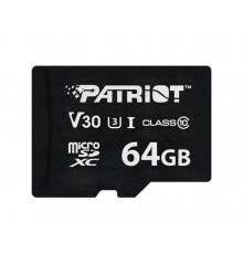 Patriot VX Series 64GB MicroSDXC V30 Class 10 UHS-I U3 4K UHD Memory Card PSF64GVX31MCX