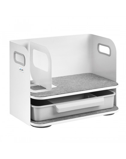 Desk organizer with drawer Ergo Office, white, max. 10kg, ER-440