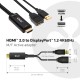 CLUB3D HDMI 2.0 TO DISPLAYPORT 1.2 4K60HZ HDR M/F ACTIVE ADAPTER Black