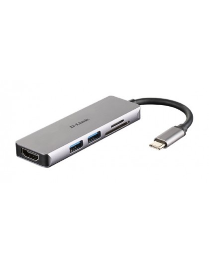 D-Link 5-in-1 USB-C Hub with HDMI and SD/microSD Card Reader