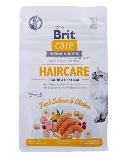 BRIT Care Grain Free Haircare Healthy & Shiny Coat - dry cat food - 400 g