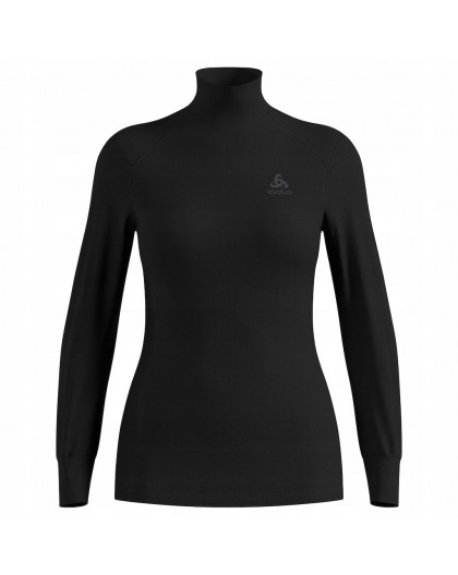 Футболка Odlo BL TOP с воротником-стойкой l/s ACTIVE WARM ECO для женщин, размер M, черный.
