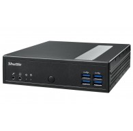 Shuttle XPC slim Barebone DL30N, Intel N100, 1x DDR5, 2x LAN (2x 2.5Gbit), 2xCOM,1xHDMI,1xDP, 1x VGA, fanless, 24/7 permanent op