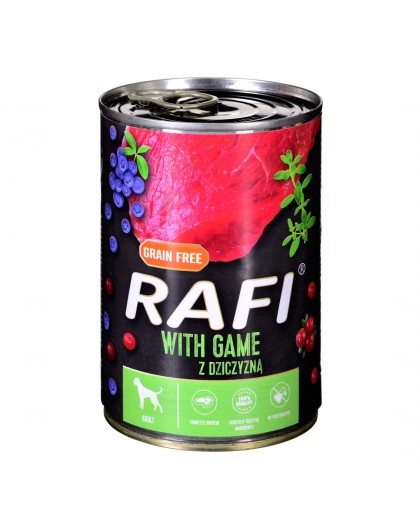 Dolina Noteci Rafi with venison, cranberries and blueberries - wet dog food - 400g