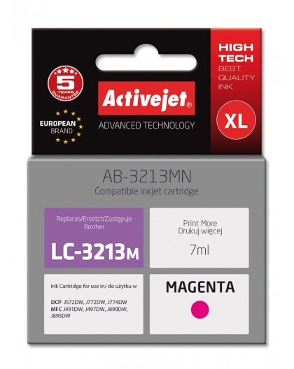 Activejet AB-3213MN Ink cartridge (replacement for Brother LC3213M Supreme 7 ml magenta)