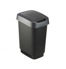 ROTHO Twist Silver - trash bin – 50l